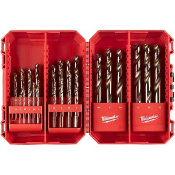 Kit Cassetta Punte Per Acciaio MILWAUKEE HSS-G 25 Pezzi Al Cobalto In Astuccio