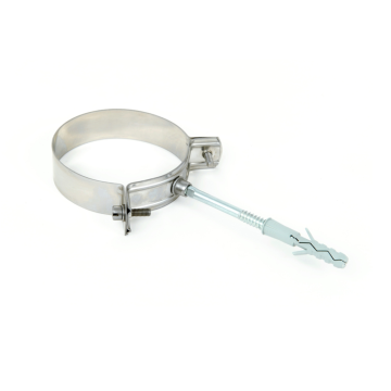Collare Canna Fumaria Da 80 a 300 mm Staffa Con Tassello Acciaio Inox