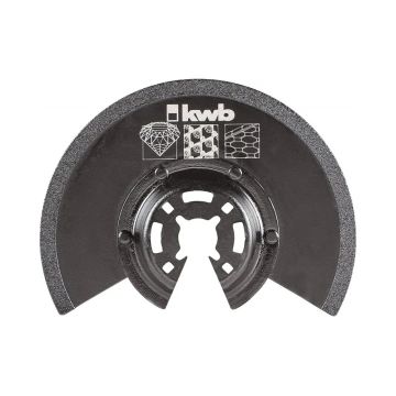 Lama Semicircolare Diamantata Disco KWB 65 mm Per Multifunzione