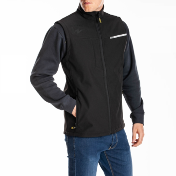 Gilet Da Lavoro Softshell TOMMY Nero 2 Tasche