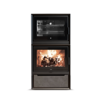 Stufa a Legna Ad Aria 10,1 Kw KLOVER KUOKI Con Forno 3 Livelli