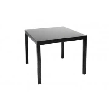 Tavolo Da Giardino GRANDSOLEIL BRUNCH In Acciaio 90x90 H.75 Nero