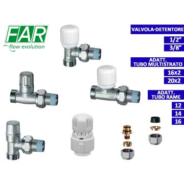 Testina Termostatica FAR Valvola Detentore Ed Accessori Testa Radiatore