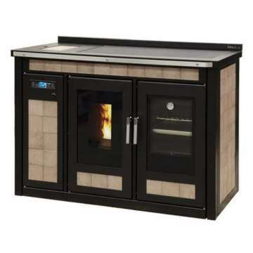 Termocucina a Pellet 22,6 Kw KLOVER SMART 120 PLUS Rivestimento Maiolica