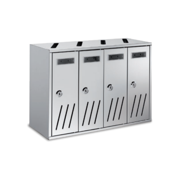Cassetta Postale Condominio 4 Posti TECHNOMAX ALLORO In Alluminio