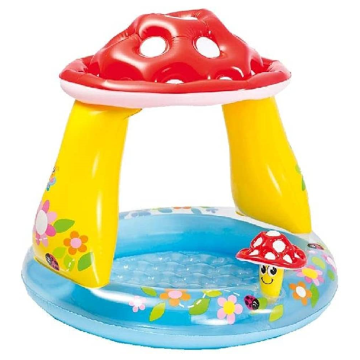 Piscina Gonfiabile D.102x89 Fungo Parasole 57114NP Bambini Da Giardino