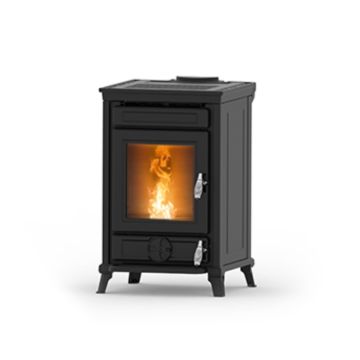 Stufa a Pellet ad Aria Ermetica 7,2 Kw THERMOROSSI CHICCA Rivestimento Nero Opaco