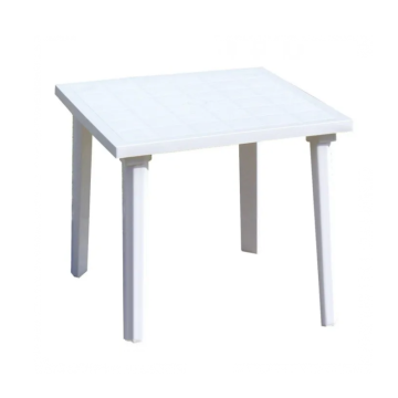 Tavolo In Plastica Da Giardino GRANDSOLEIL RODI 80x80 Bianco