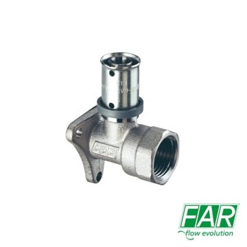 Raccordo a Muro 2 Uscite 1/2'' Femmina D.16x2 mm FAR 5914 Per Multistrato