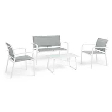 Set in 4 Pezzi Salotto Bizzotto Arent Bianco JA16
