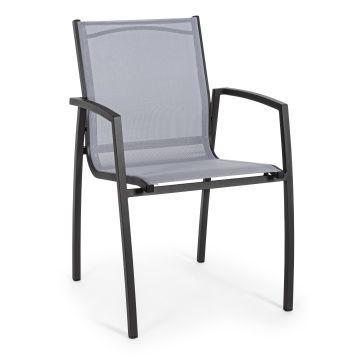 Sedia in Alluminio Bizzotto C-BR Hilla Antracite LH32
