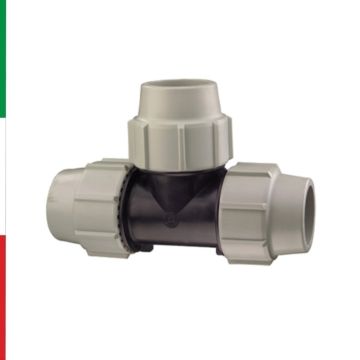 Raccordo a Compressione PN16 T 90° Per Acqua Potabile
