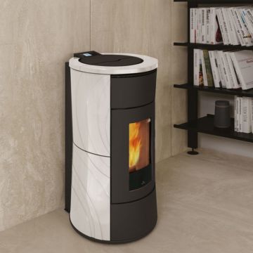 Stufa a Pellet Idro Ventilata 10,5 Kw EDILKAMIN CHERIE H 10 EVO Termostufa