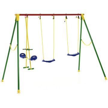 Altalena 4 Posti Da Giardino KIKO 4 Struttura In Ferro Rinforzato 