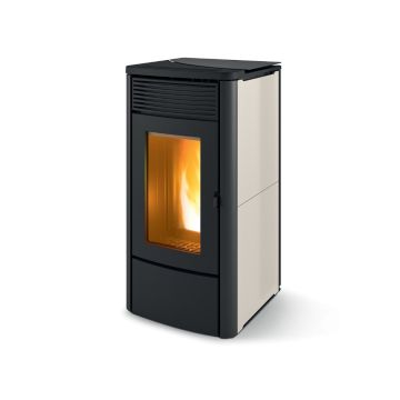 Stufa a Pellet ad Aria 6,3 Kw MCZ ALYSSA Air 6 M1 Rivestimento Ceramica