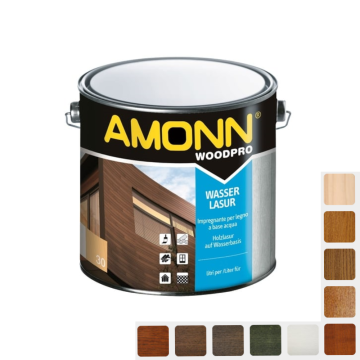 Impregnante Legno 5 Lt. AMONN WASSERLASUR Ad Acqua Lunga Durata