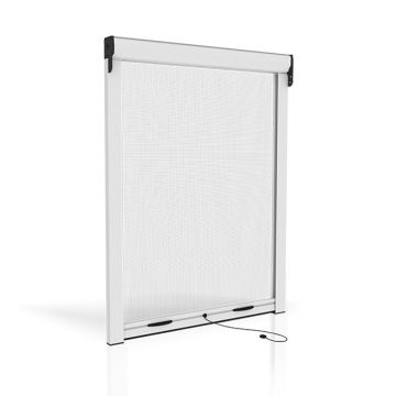 Zanzariera Avvolgente Personalizzabile ARIES a Molla Verticale Con Spazzolino