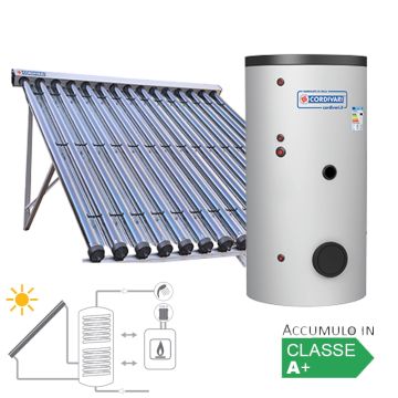Pannello Solare Cordivari B2 CLASSE A+ CVT 200 1X15 Collettori Sottovuoto Circolazione Forzata