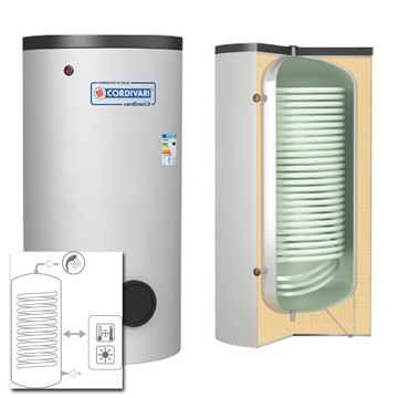 Cordivari Bollitiore Polywarm BOLLY XL WB 200 a 500 RIGIDA 1 scambiatore produzione ACS