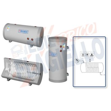 Cordivari Bollitore Pensile Polywarm Bolly Murale WB da 80 a 300 con 1 Scambiatore Fisso per produzione di Acqua Calda Sanitaria a Coibentazione Rigida+PVC