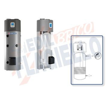 Cordivari Bollitore Bollyterm HP da 200 a 300 Scaldacqua con Pompa di Calore Integrata per produzione di Acqua Calda Sanitaria a Coibentazione Rigida