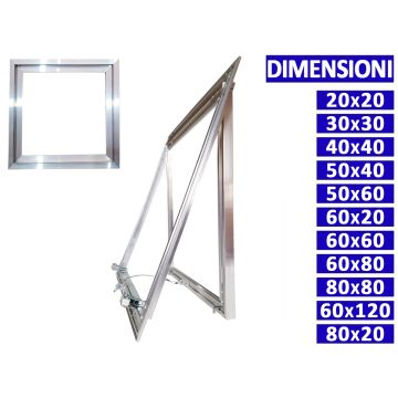 ALLINOX Botola D'ispezione Sportello Per Cartongesso In Alluminio Cerniere Fisse