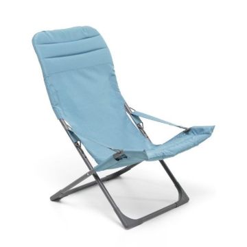 Sdraio Relax in Ferro Verniciato Canapone Confort Turchese M0586-39