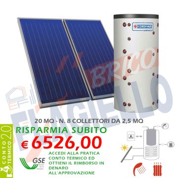 Pannello solare CORDIVARI COMBI 2 1500 8X2,5 MQ CIRCOLAZIONE FORZATA