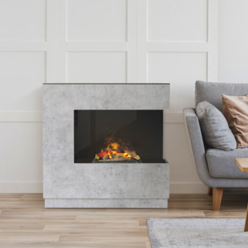 Caminetto Ad Acqua MAISONFIRE COMETA Cemento Camino Elettrico