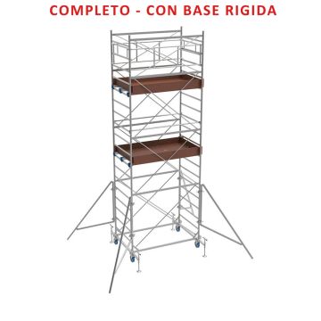 Trabattello FRIGERIO Poker 04 Ponteggio Professionale Zincato Base 160x80 Altezza 678cm Con Base Rigida