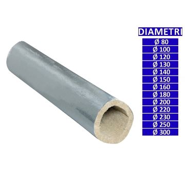 ALLINOX Coppella In Lana Di Roccia Isolamento Termico Con Alluminio Per Canna Fumaria