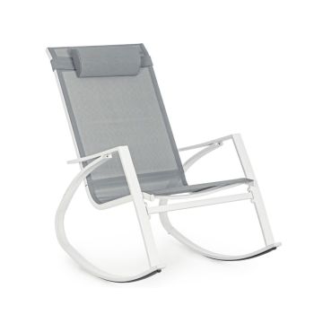 Poltrona Dondolo In Acciaio Bianco De Esterno BIZZOTTO DEMID