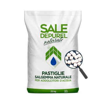Salgemma in Pastiglie ITALKALI SALE NATURALE DEPUREL per Addolcitori Sacco 25kg
