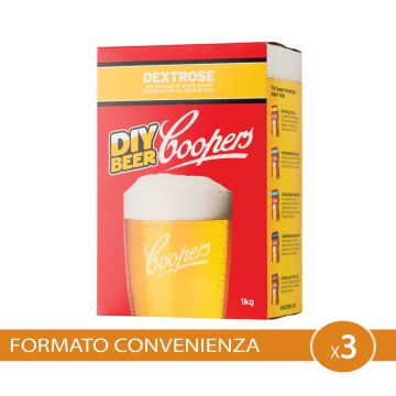 Zucchero per Birra Artigianale 3 PEZZI Coopers Dextrose 3kg Destrosio