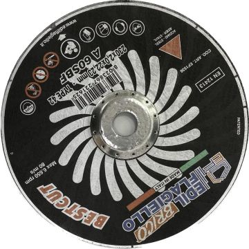 Disco da Taglio per Ferro per Smerigliatrice FLEX 230x2,0x22,23mm Type 42 Acciaio