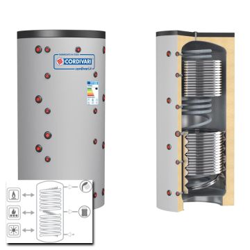 Cordivari Termoaccumulatore ECO COMBI 3 VB 500 a 2000 RIGIDA 1 Scambiatore Fisso