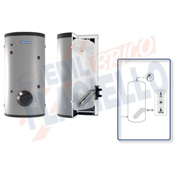Cordivari Bollitore Polywarm Extra 1 WXC da 500 a 5000 con 1 Scambiatore Estraibile in Acciaio INOX 316L per produzione di Acqua Calda Sanitaria a Coibentazione Morbida Smontabile