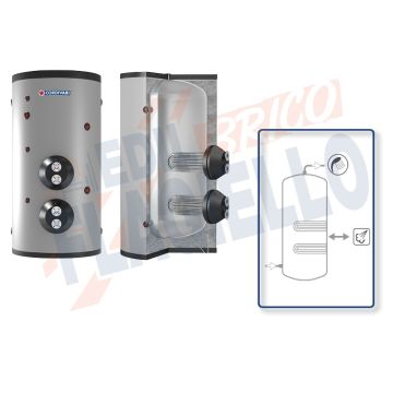 Cordivari Bollitore Polywarm Extra 2 Vapore WXC da 3000 a 5000 con 2 Scambiatori Estraibili in Acciaio INOX 316L per produzione di Acqua Calda Sanitaria a Coibentazione Morbida Smontabile