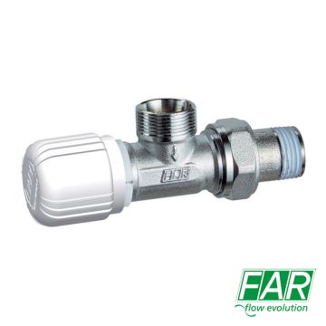 Valvola Termostatizzabile 1/2" FAR 1615 12 Comando Orizzontale a Squadra
