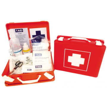 Valigetta Medica in Polipropilene FIRST007 Rosso Croce Bianca Gruppo C meno di 3 Lavoratori