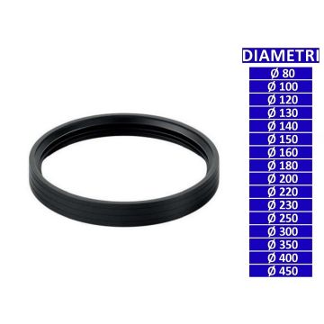 ALLINOX Guarnizione Siliconica Per Tubo In Acciaio INOX Canna Fumaria Anello In Silicone