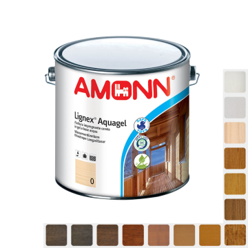 Impregnante Finitura Legno 0,75-2,5 Lt. AMONN LIGNEX AQUAGEL Ad Acqua