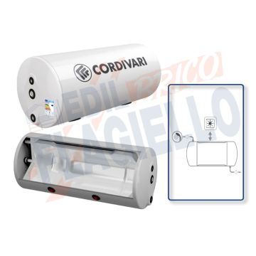 Cordivari Bollitore Polywarm Interka Solare EVO WB da 150 a 300 con Scambiatore ad Intercapedine per produzione di Acqua Calda Sanitaria a Coibentazione Rigida Specifico per Sistemi Termici Solari a Circolazione Naturale