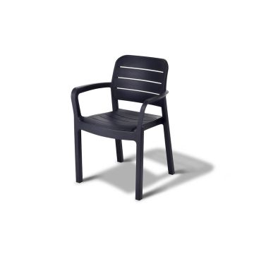 Sedia da Esterno per Giardino KETER TISARA CHAIR Graphite con braccioli