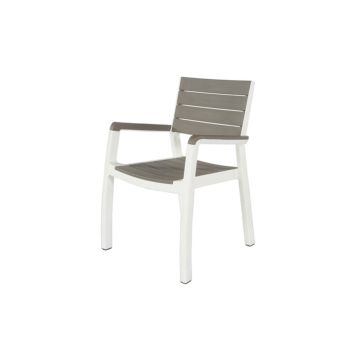 Sedia da Esterno per Giardino KETER Harmony Armchair Crema con braccioli 59x60x86h