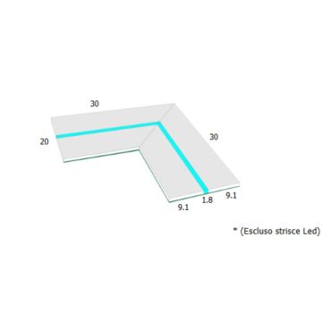 Pannello Controsoffitto a L In Cartongesso e Silipan Per Luce Led