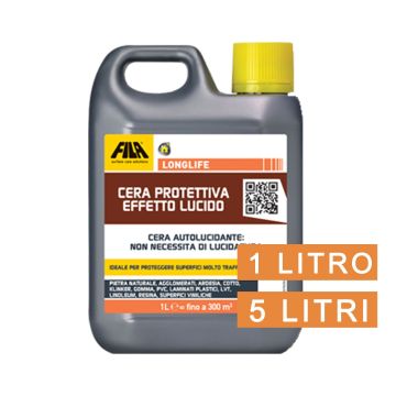 Cera Protettiva Pavimenti Marmo FILA LONGLIFE 1 Lt o 5 Lt Effetto Lucido