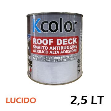 Smalto Antiruggine KCOLOR ROOF DECK LUCIDO 2,5 lt Alta Adesione