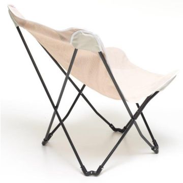 Poltroncina Relax in Ferro Tubolare Breeze Tortora M0806-33