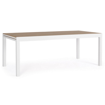 Tavolo In Alluminio Allungabile BIZOTTO ELIAS 200/300 X 95 BIANCO